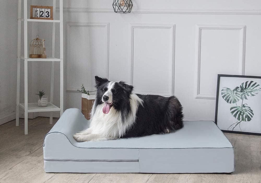 Memory foam dog bed for large dog breeds