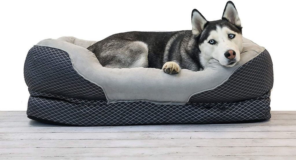 Orthopedic dog bed with memory foam