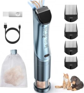 Gimars 2 in 1 Dog Clippers with Vacuum Suction